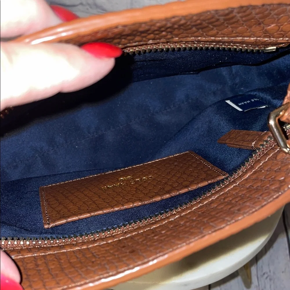 Cole Haan Textured British Tan Crossbody Bag